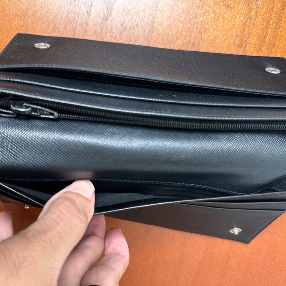 Prada, black nylon and leather, long wallet - Picture 9 of 10